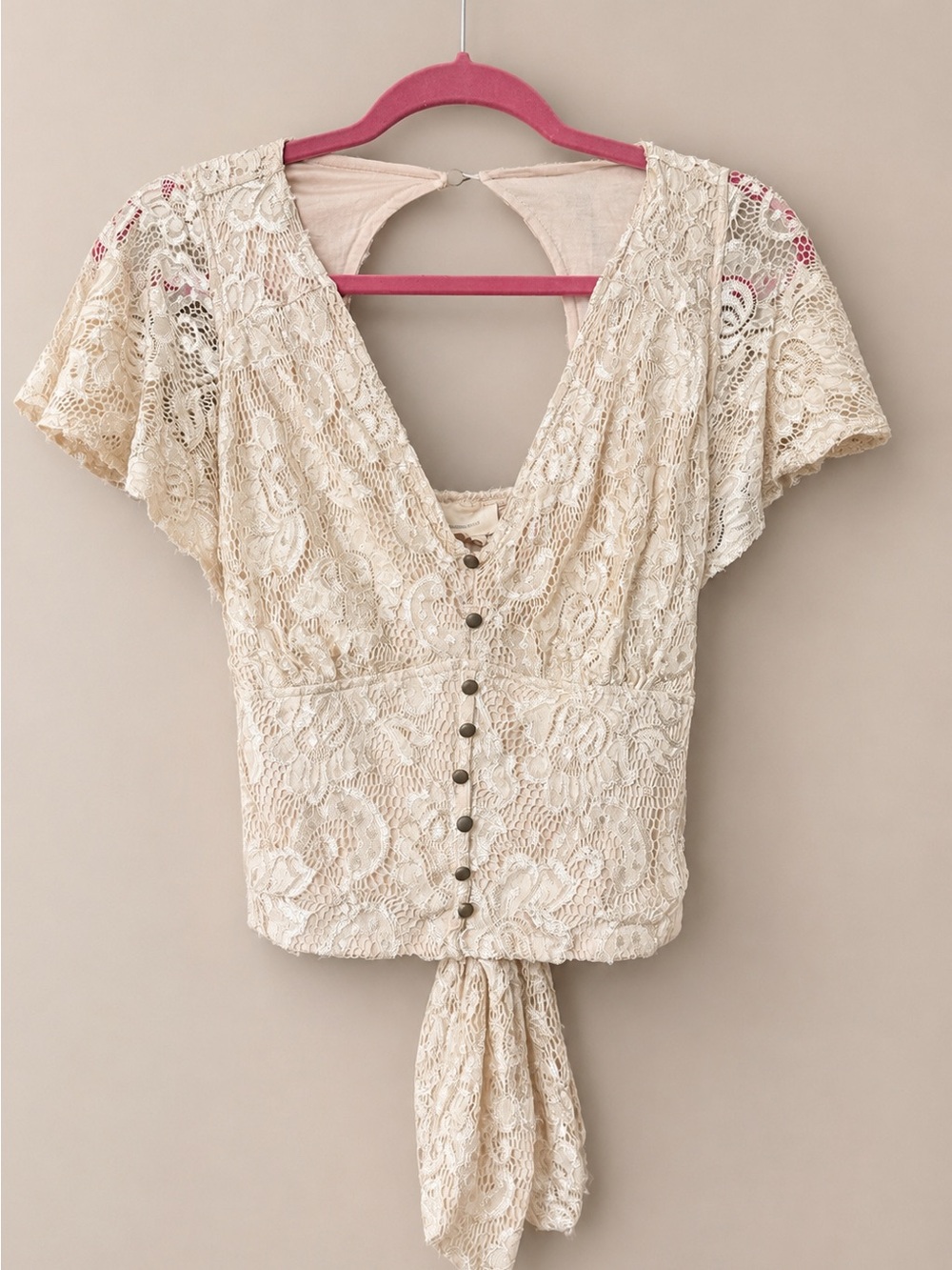 Anthropologie Lace Women's Top in Cream